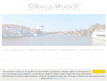 Tablet Screenshot of kanzleiwilken.de